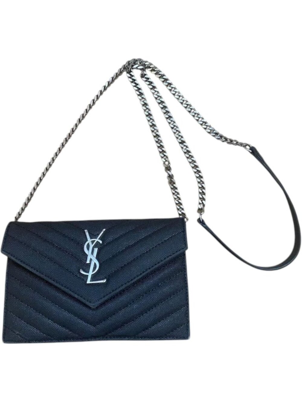 775932CR T6 YVES Saint Laurent Crossbody Bag Black Leather